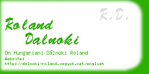 roland dalnoki business card