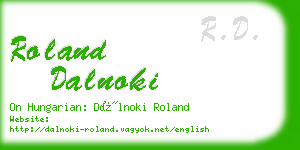 roland dalnoki business card